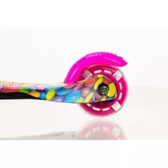 Koloběžka tříkolová MINI SCOOTER se svítícími kolečky, BONBON
