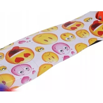 Koloběžka tříkolová MINI SCOOTER se svítícími kolečky, EMOJI