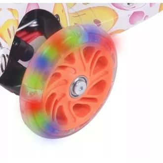 Koloběžka tříkolová MINI SCOOTER se svítícími kolečky, EMOJI