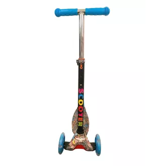 Koloběžka tříkolová MAXI SCOOTER se svítícími kolečky, BLUE DRAGON