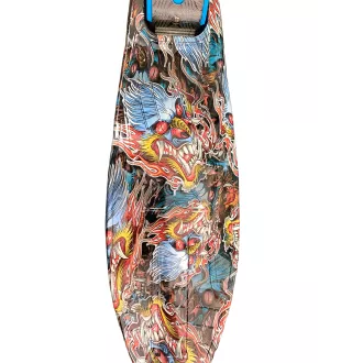Koloběžka tříkolová MAXI SCOOTER se svítícími kolečky, BLUE DRAGON
