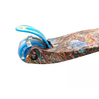 Koloběžka tříkolová MAXI SCOOTER se svítícími kolečky, BLUE DRAGON