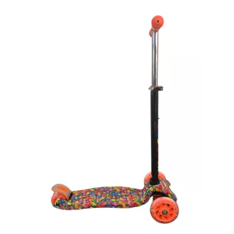 Koloběžka tříkolová MAXI SCOOTER se svítícími kolečky, BONBON or