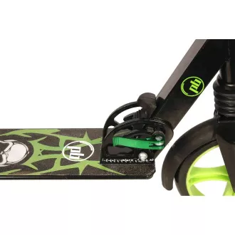 Koloběžka PB SKULL 2023 se stojánkem, 200mm, černo-zelená Koloběžka PB SKULL 2023 se stojánkem, 200mm, černo-zelená