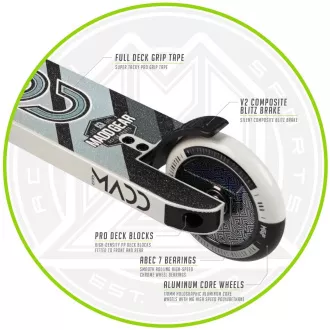 MADD GEAR Freestyle koloběžka Kick Pro BLACK-SILVER