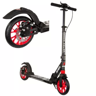 Skládací koloběžka ENERO ULTRA SPEED s kotoučovou brzdou, 200mm, černá