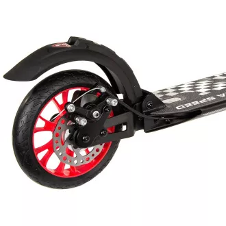 Skládací koloběžka ENERO ULTRA SPEED s kotoučovou brzdou, 200mm, černá