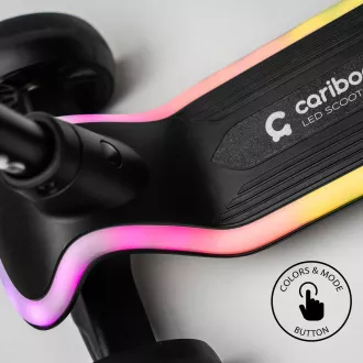 Dětská tříkolová koloběžka Cariboo LEDstar, černá