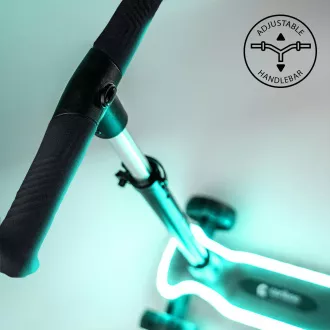 Dětská tříkolová koloběžka Cariboo LEDstar, modrá
