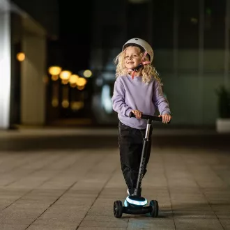 Dětská tříkolová koloběžka Cariboo LEDstar, růžová