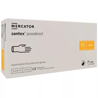 SANTEX POWDERED – Latexové pudrované rukavice tělové, 100 ks, L