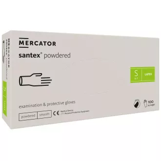 SANTEX POWDERED – Latexové pudrované rukavice tělové, 100 ks, XL