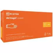 DERMAGEL COATED - Latexové nepudrované rukavice tělové, vnitřní vrstva polymer, 100 ks, L