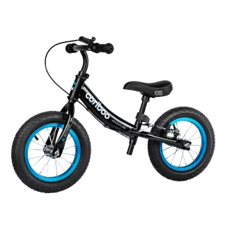 Dětské odrážedlo MOVINO Cariboo ADVENTURE s brzdou, nafukovací kola 12'', černo-modré