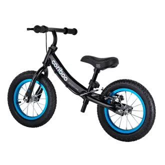 Dětské odrážedlo MOVINO Cariboo ADVENTURE s brzdou, nafukovací kola 12'', černo-modré