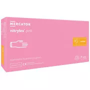 NITRYLEX PINK - Nitrilové rukavice (bez pudru) růžové, 100 ks, S