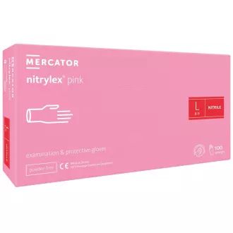 NITRYLEX PINK - Nitrilové rukavice (bez pudru) růžové, 100 ks, S