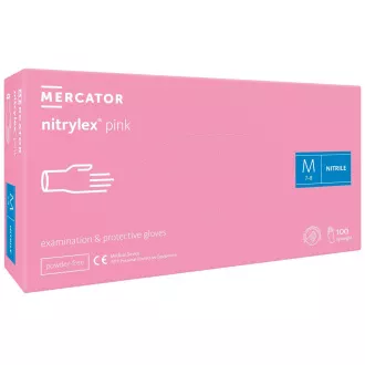 NITRYLEX PINK - Nitrilové rukavice (bez pudru) růžové, 100 ks, XS