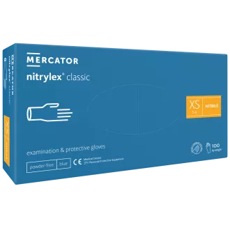 NITRYLEX CLASSIC - Nitrilové rukavice (bez pudru) modré, nesterilní - 100 ks, M