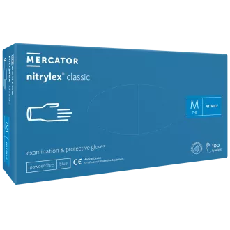 NITRYLEX CLASSIC - Nitrilové rukavice (bez pudru) modré, nesterilní - 100 ks, M