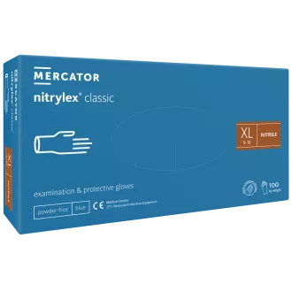 NITRYLEX CLASSIC - Nitrilové rukavice (bez pudru) modré, nesterilní - 100 ks, S