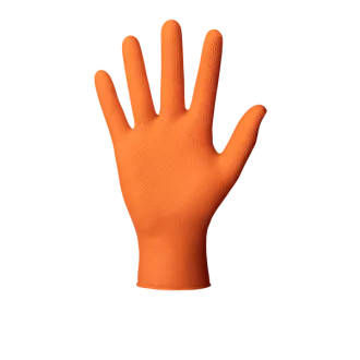 MERCATOR® GOGRIP - Nitrilové rukavice, bez pudru, 50 ks, oranžové, M
