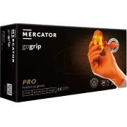 MERCATOR® GOGRIP - Nitrilové rukavice, bez pudru, 50 ks, oranžové, XL