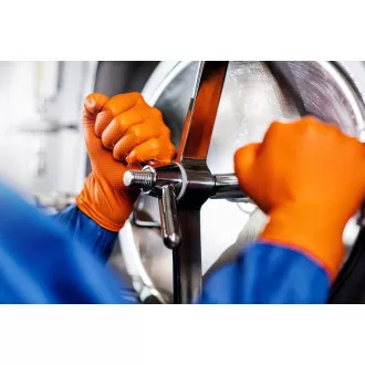 MERCATOR® GOGRIP - Nitrilové rukavice, bez pudru, 50 ks, oranžové, XXL