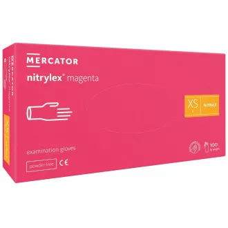 NITRYLEX MAGENTA - Nitrilové rukavice (bez pudru), 100 ks, L