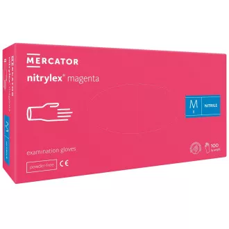 NITRYLEX MAGENTA - Nitrilové rukavice (bez pudru), 100 ks, S
