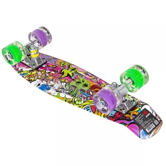 Pennyboard ENERO 56cm s LED kolečky, VINTAGE