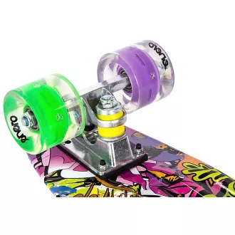Pennyboard ENERO 56cm s LED kolečky, VINTAGE