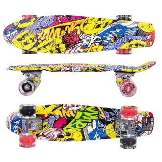 Pennyboard ENERO STREET-ART, 56 cm s LED kolečky Pennyboard ENERO STREET-ART, 56 cm s LED kolečky
