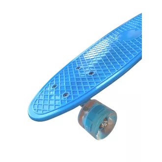 Pennyboard s LED kolečky, 56 cm LIGHT BLUE