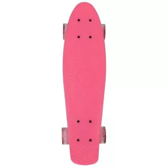 Pennyboard s LED kolečky, 56 cm PINK