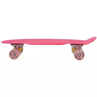 Pennyboard s LED kolečky, 56 cm PINK