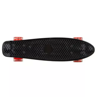 Pennyboard s LED kolečky, 56 cm BLACK/RED