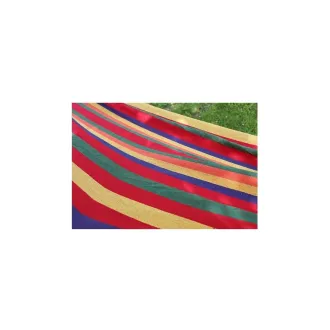 Houpací bavlněná skládací síť, červeno-žlutá, 260x80cm