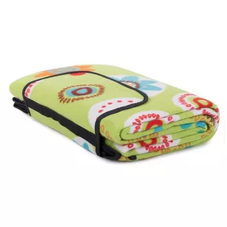Pikniková deka se spodní nepromokavou vrstvou 150x200 cm, kytičky