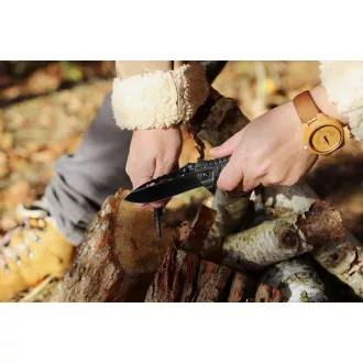 Pružinový nůž s křesadlem 21cm