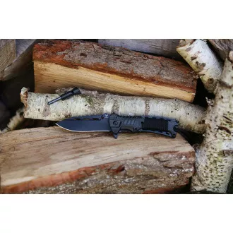 Pružinový nůž s křesadlem 21cm
