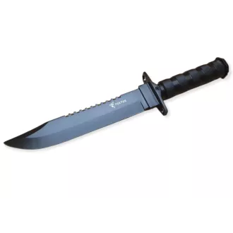 Taktický nůž MILITARY FINKA SURVIVAL 35 cm černý/stříbrný, Černá
