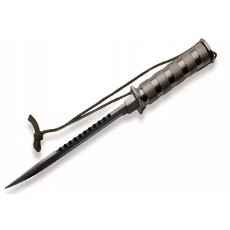 Taktický nůž MILITARY FINKA SURVIVAL 35 cm černý/stříbrný, Černá