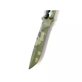 Skládací nůž motýlek Kandar, CAMO 23cm