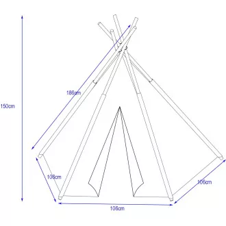 Dětský stan Teepee INDIANS, rozměry 106x106x150cm Dětský stan Teepee INDIANS, rozměry 106x106x150cm