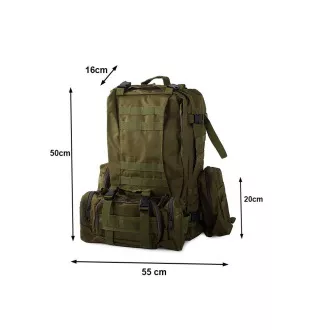 Maskáčový batoh Lynx, vojenská kamufláž - 48.5 l, Maskáč pouštní