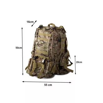Maskáčový batoh Lynx, vojenská kamufláž - 48.5 l, Maskáč pouštní