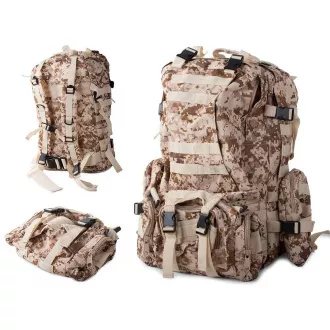 Maskáčový batoh Lynx, vojenská kamufláž - 48.5 l, Maskáč pouštní