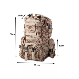 Maskáčový batoh Lynx, vojenská kamufláž - 48.5 l, Maskáč pouštní