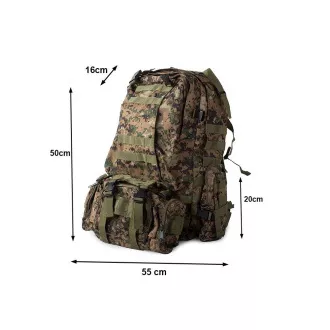 Maskáčový batoh Lynx, vojenská kamufláž - 48.5 l, Maskáč pouštní